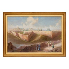 Pittura ad olio del XX secolo continentale di Gerusalemme