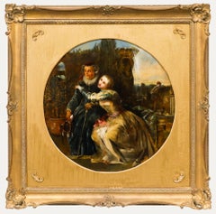 Continental School  19th Century Oil - An Unjust Exchange