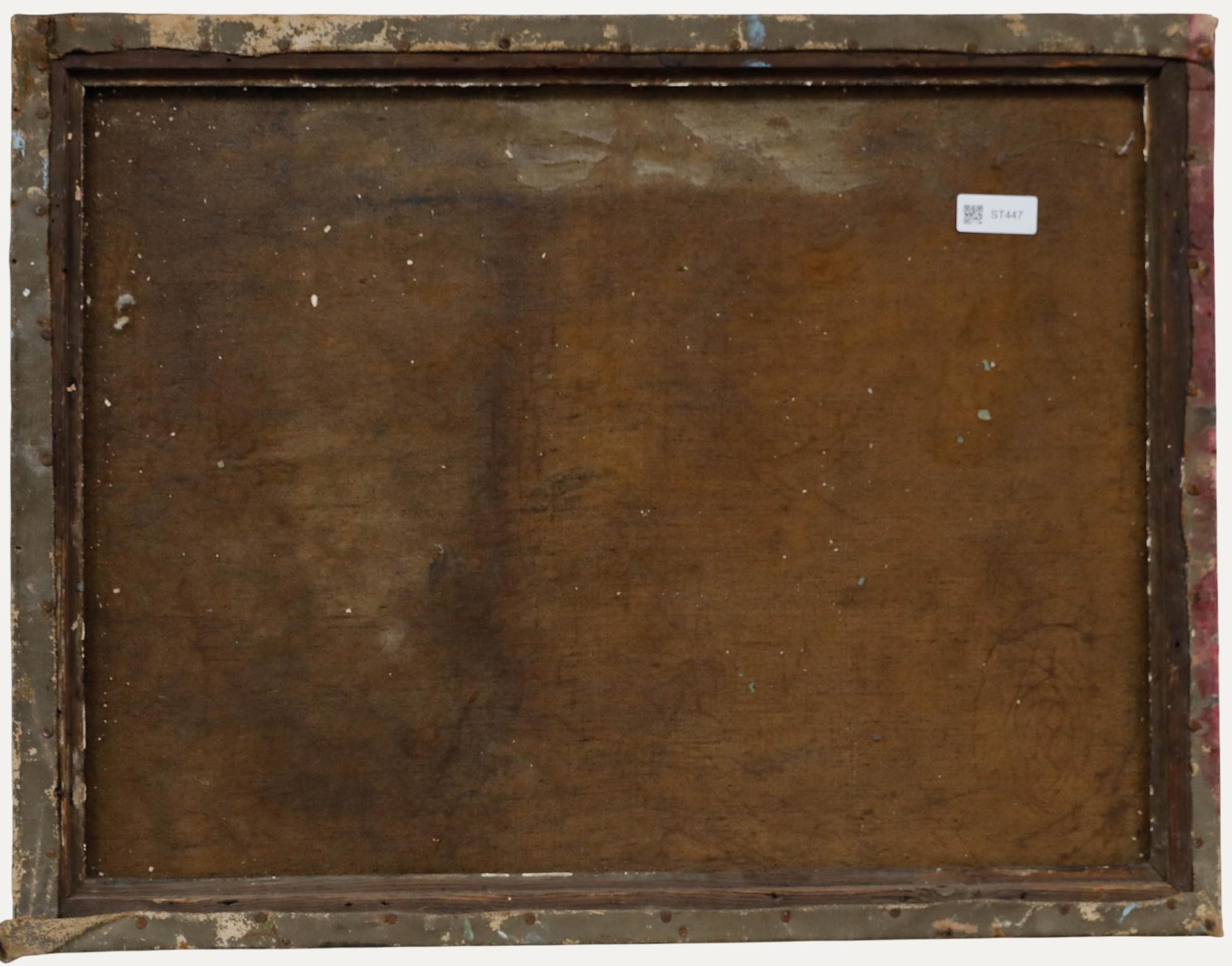 Huile de la Continental School du 19e siècle - Plus on est de fous, plus on rit ! - Gris Figurative Painting par Unknown