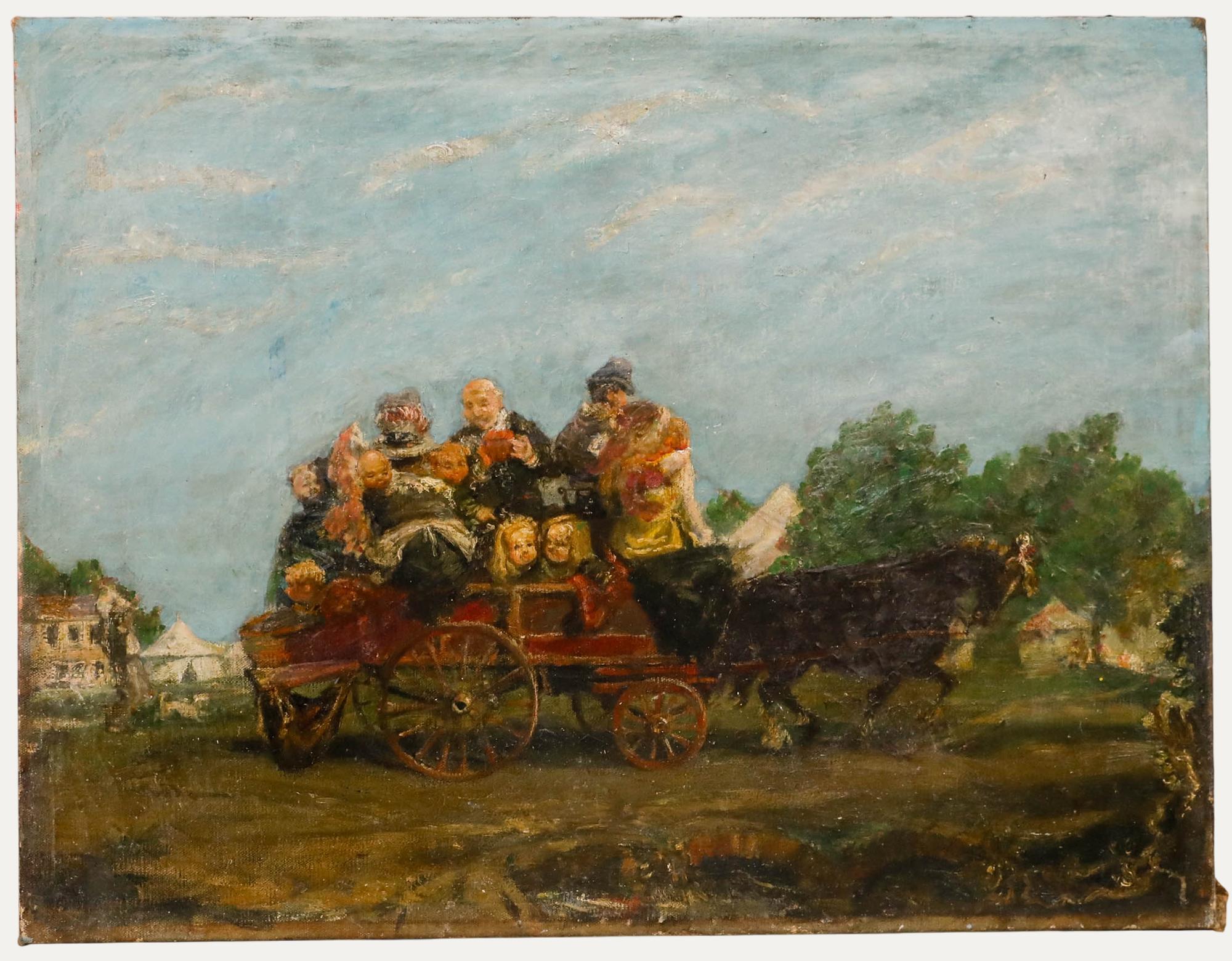 Continental School 19. Jahrhundert Öl - Je mehr, desto besser