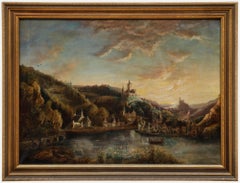 Continental School 19th Century Oil - View to the Castle