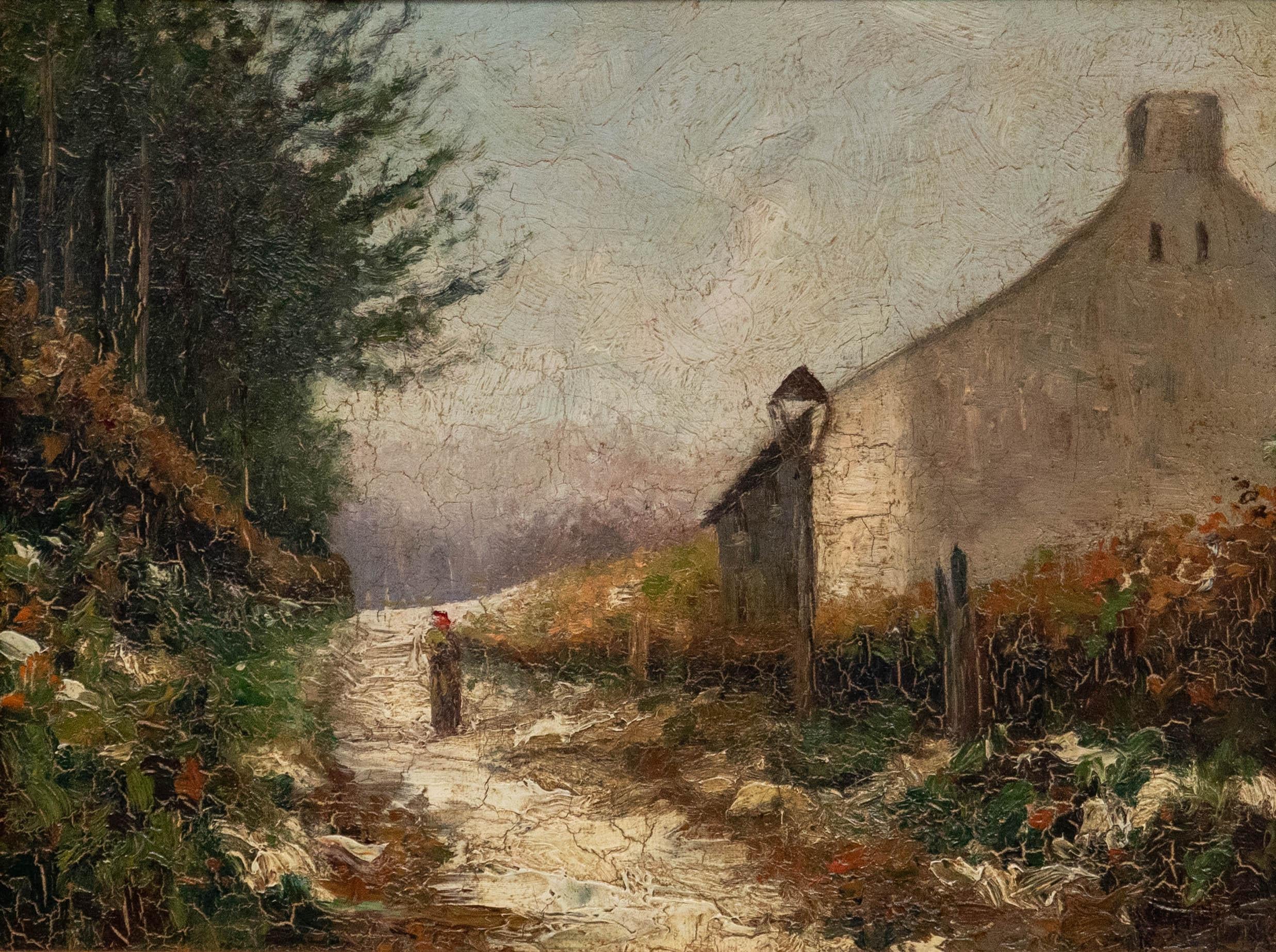 Olio Continental School dell'inizio del XX secolo - Il sentiero verso casa - Painting di Unknown