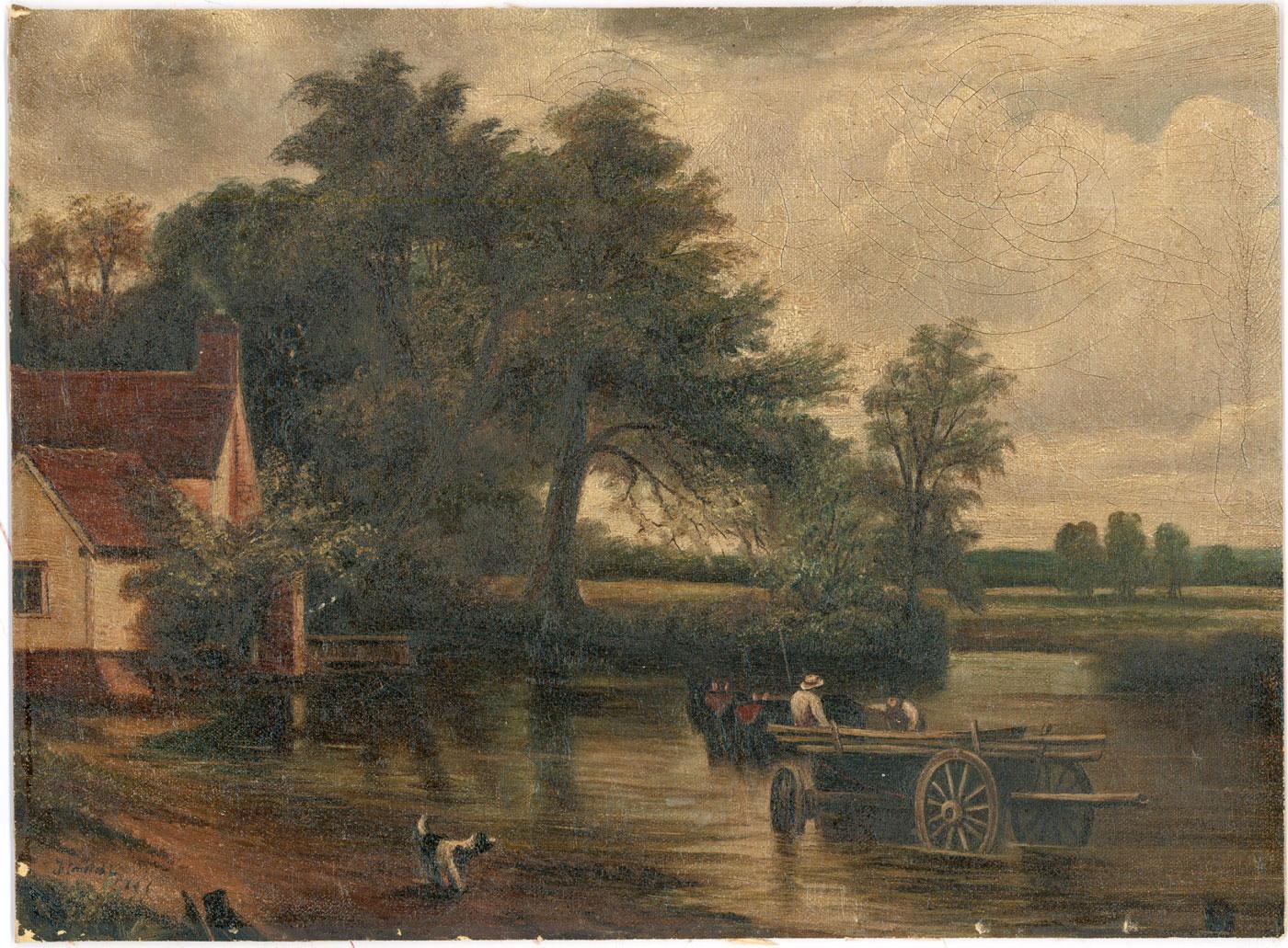 Continental School  Late 19th Century Oil - After the Rain - Painting by Unknown