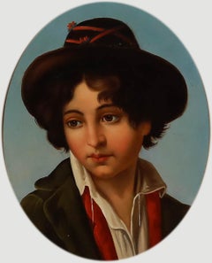 Continental School Late 19th Century Oil - Portrait of a Young Boy