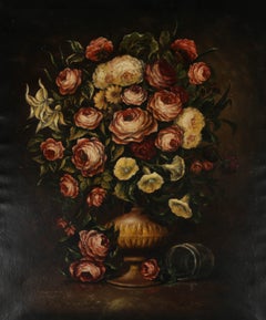 Continental School Mid 20th Century Oil - Still Life of Roses