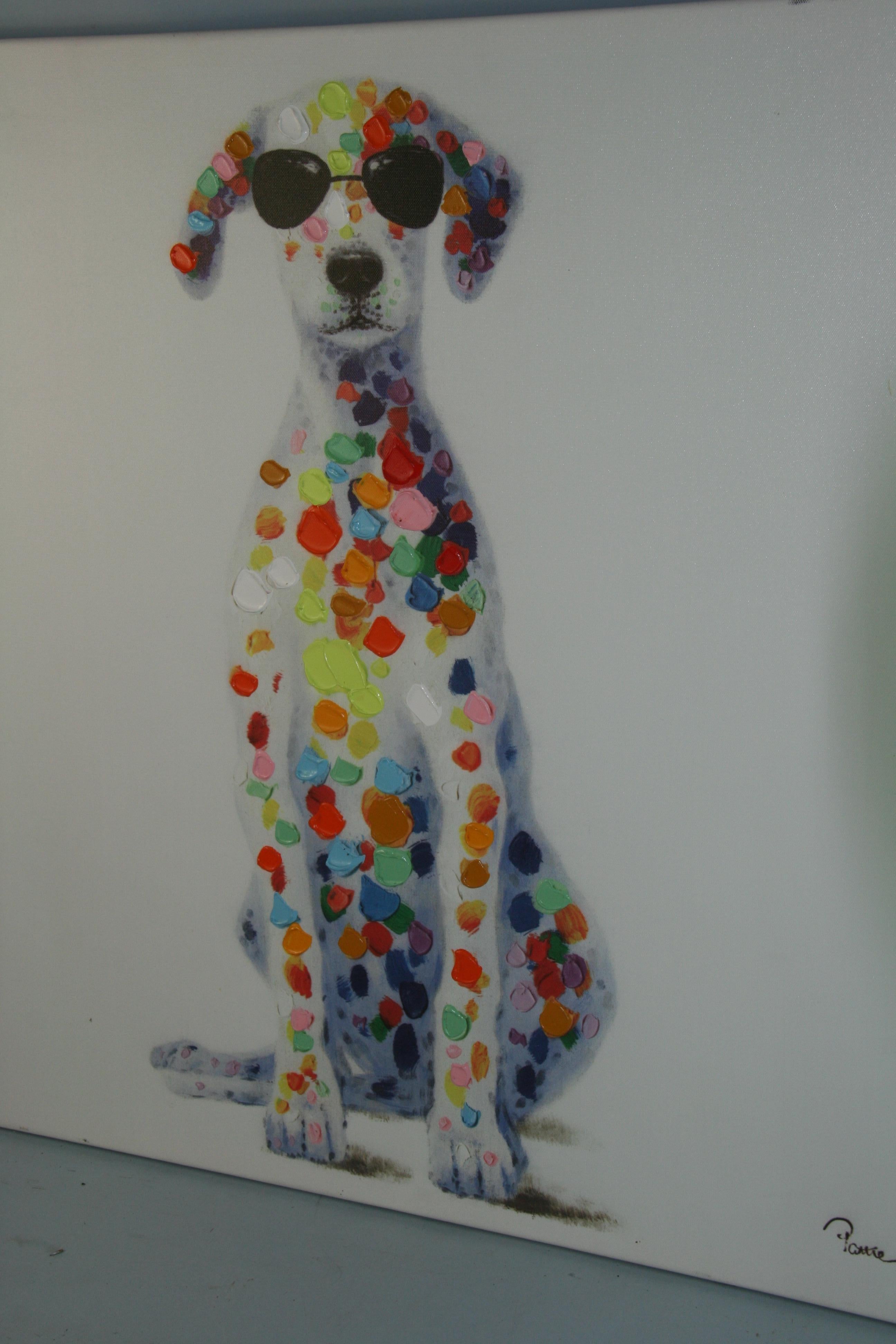 Cool Dog - Animal Painting Grigio di Unknown