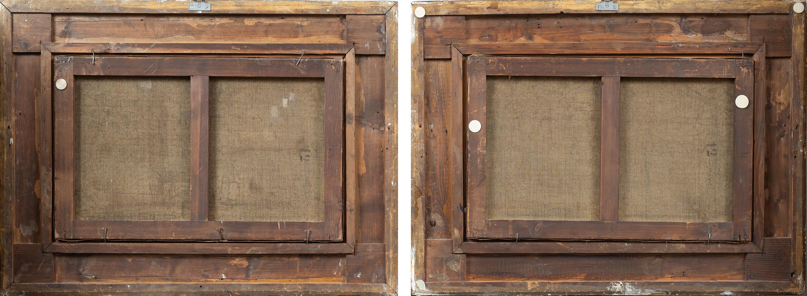 Paire de peintures orientalistes anciennes à l'huile sur toile signées 'Jadi'. en vente 1