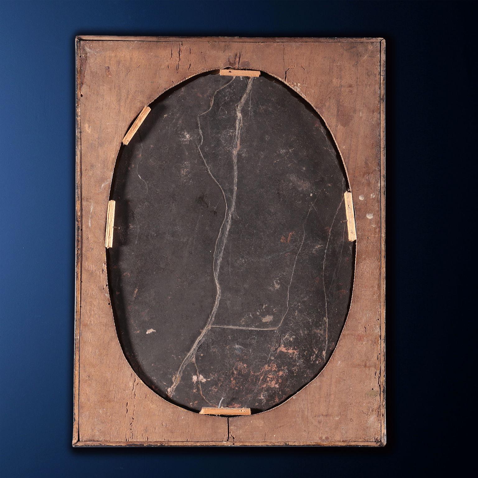 Pareja de pinturas sobre pizarra La Magdalena penitente y San Juan Bautista en venta 12