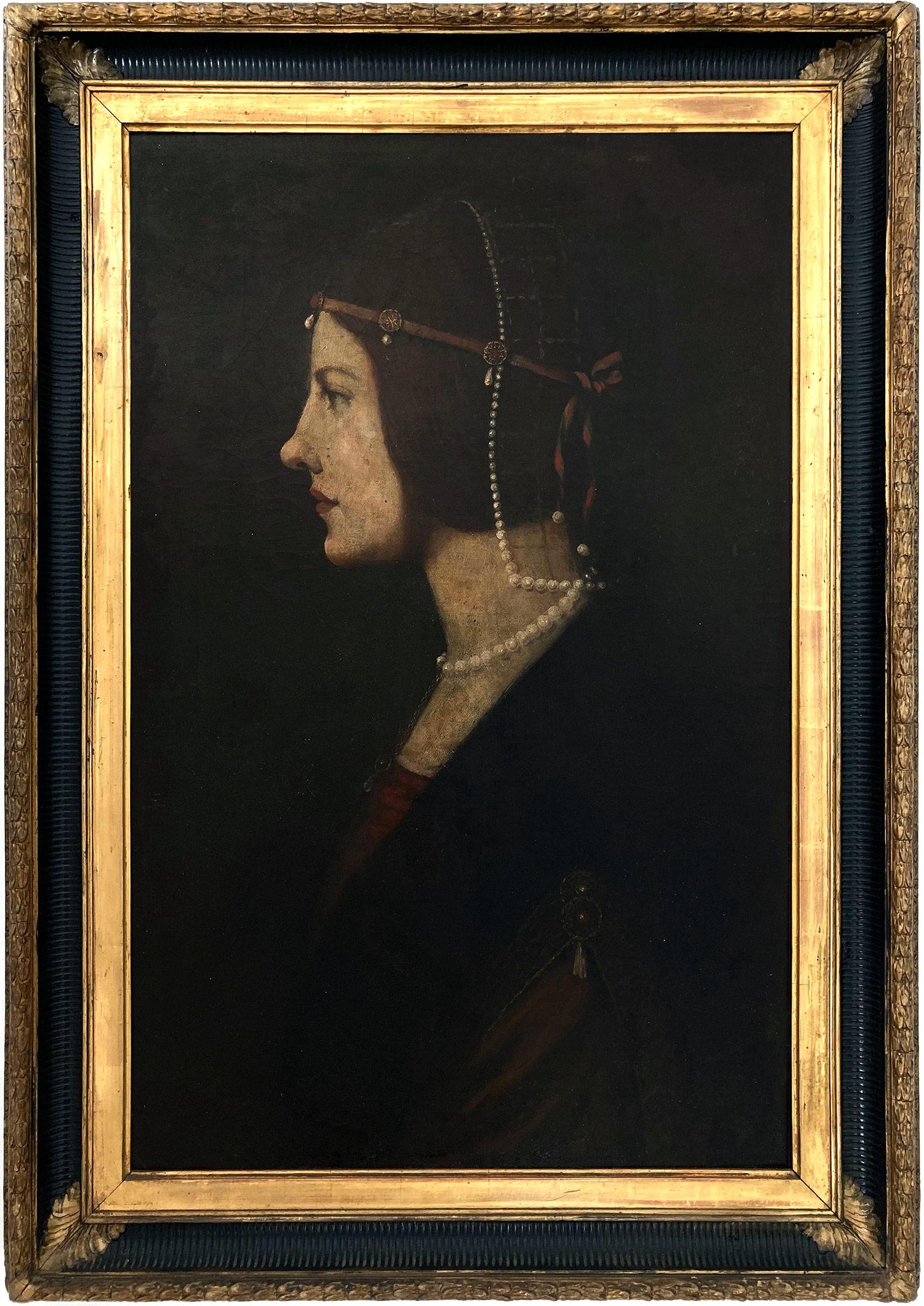 Copie du "Portrait de Béatrice dʼEste" par Leonardo da Vinci créé au 15e siècle