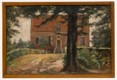 Cornelis Pouderoijen (1868-1948) - Framed Oil, At the Church Gate