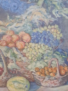 Cornucopia Still-Life Painting, Italian School, Late 20th Century