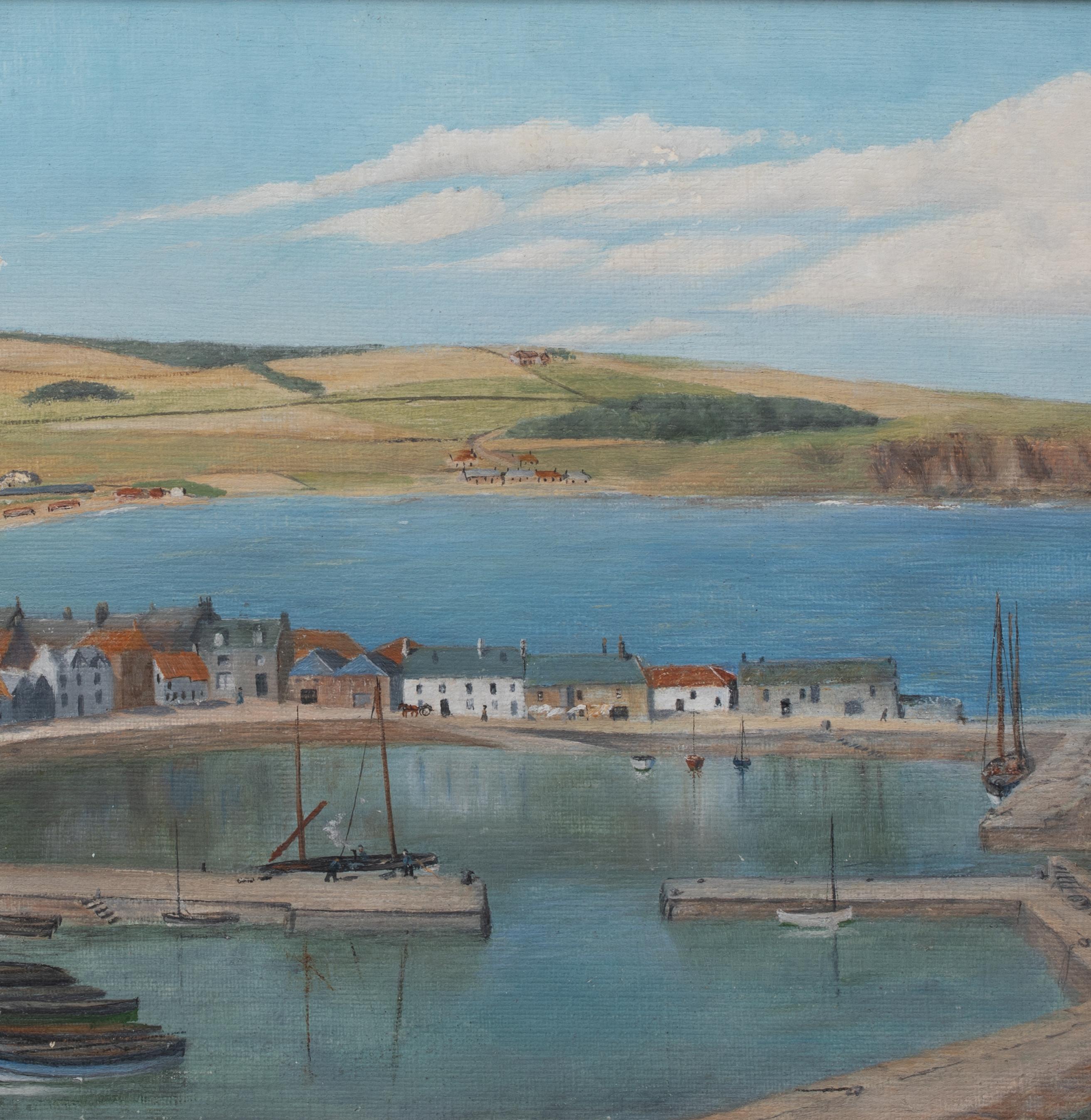 Cornwall Harbour View, circa 1930

by Sir Walter Westley Russell CVO RA (1867-1949)

Circa 1930 view of a Cornish harbour, oil on board by Sir Walter Westley Russell. Excellent and rare example of the painters work taking a high persecutive of the