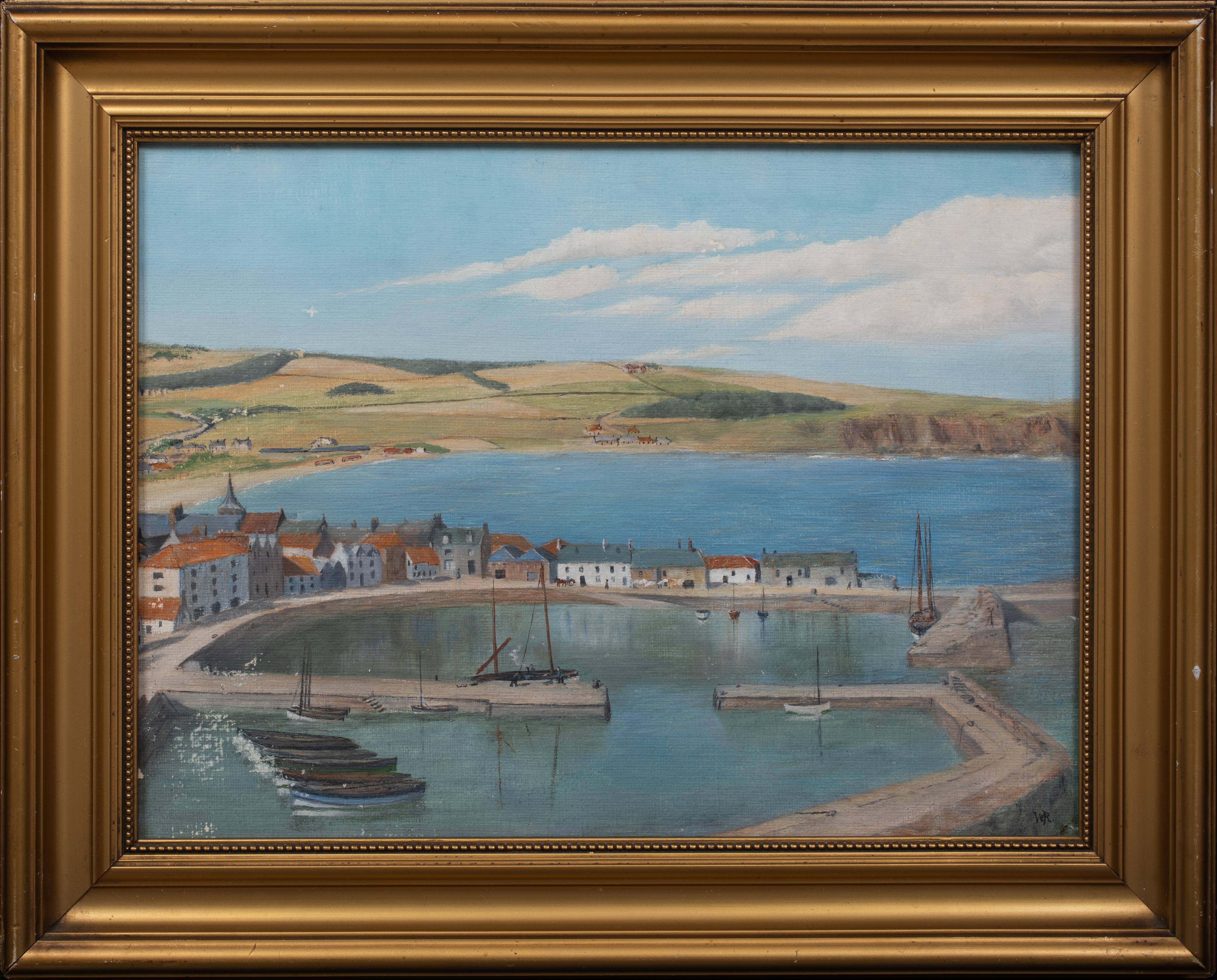 Unknown Landscape Painting - Cornwall Harbour View, circa 1930  by Sir Walter Westley Russell CVO RA 