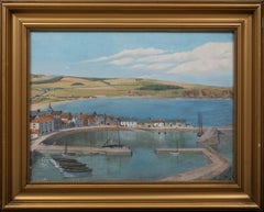 Antique Cornwall Harbour View, circa 1930  by Sir Walter Westley Russell CVO RA 
