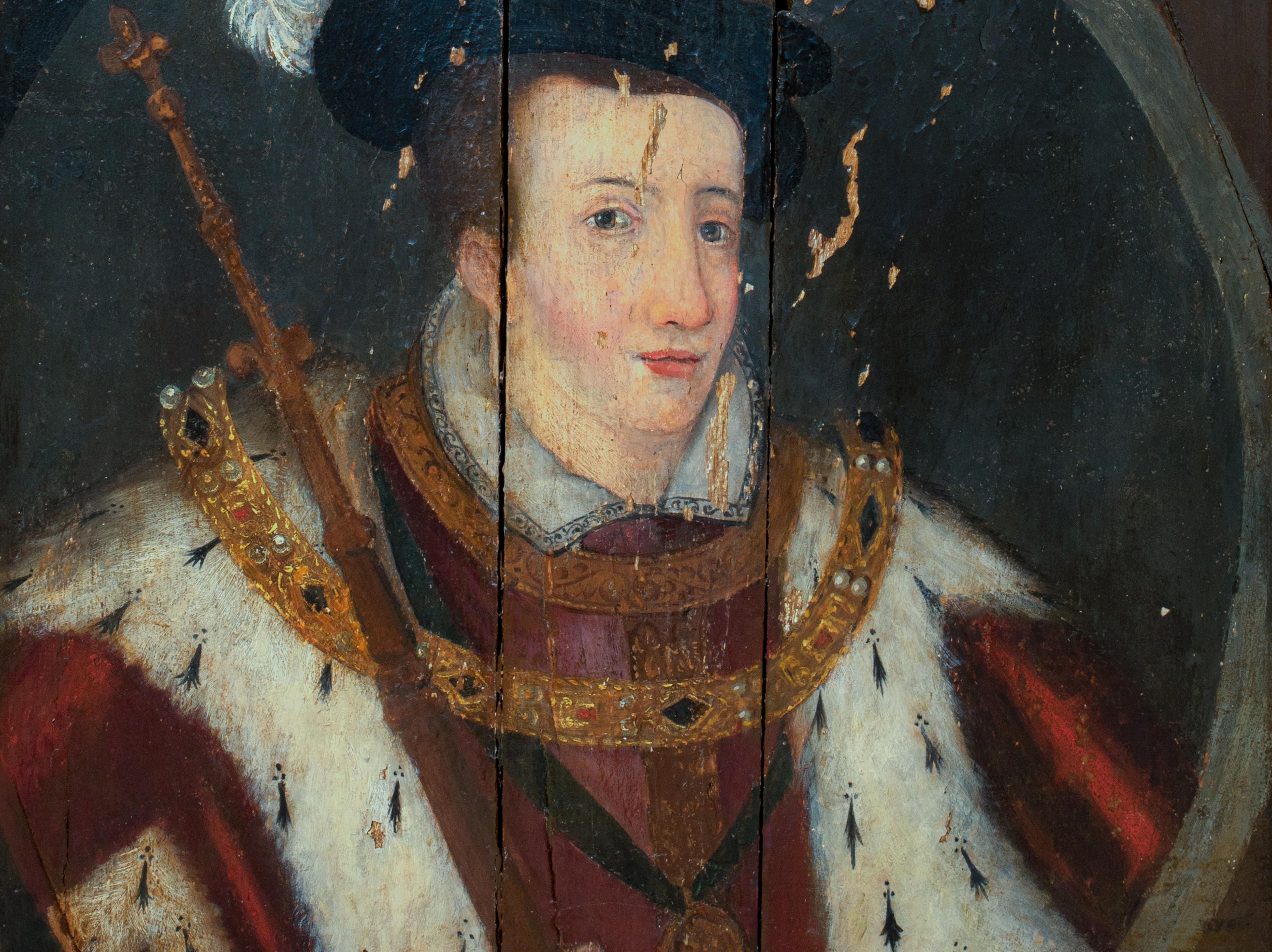 Coronation Portrait Of King Edward VI (1537-1553) as King Of England & Ireland For Sale 7