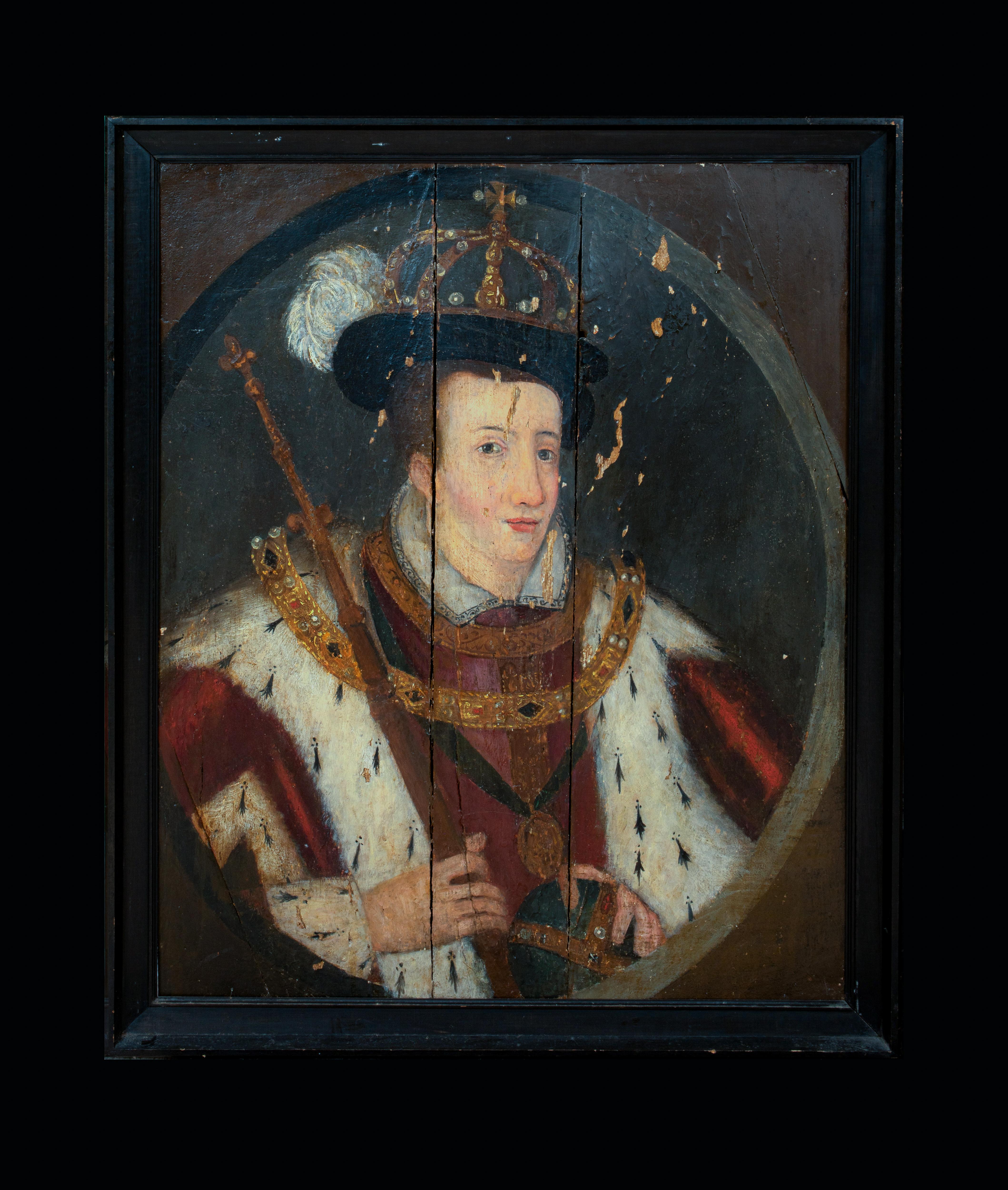 Coronation Portrait Of King Edward VI (1537-1553) as King Of England & Ireland - Painting by Unknown