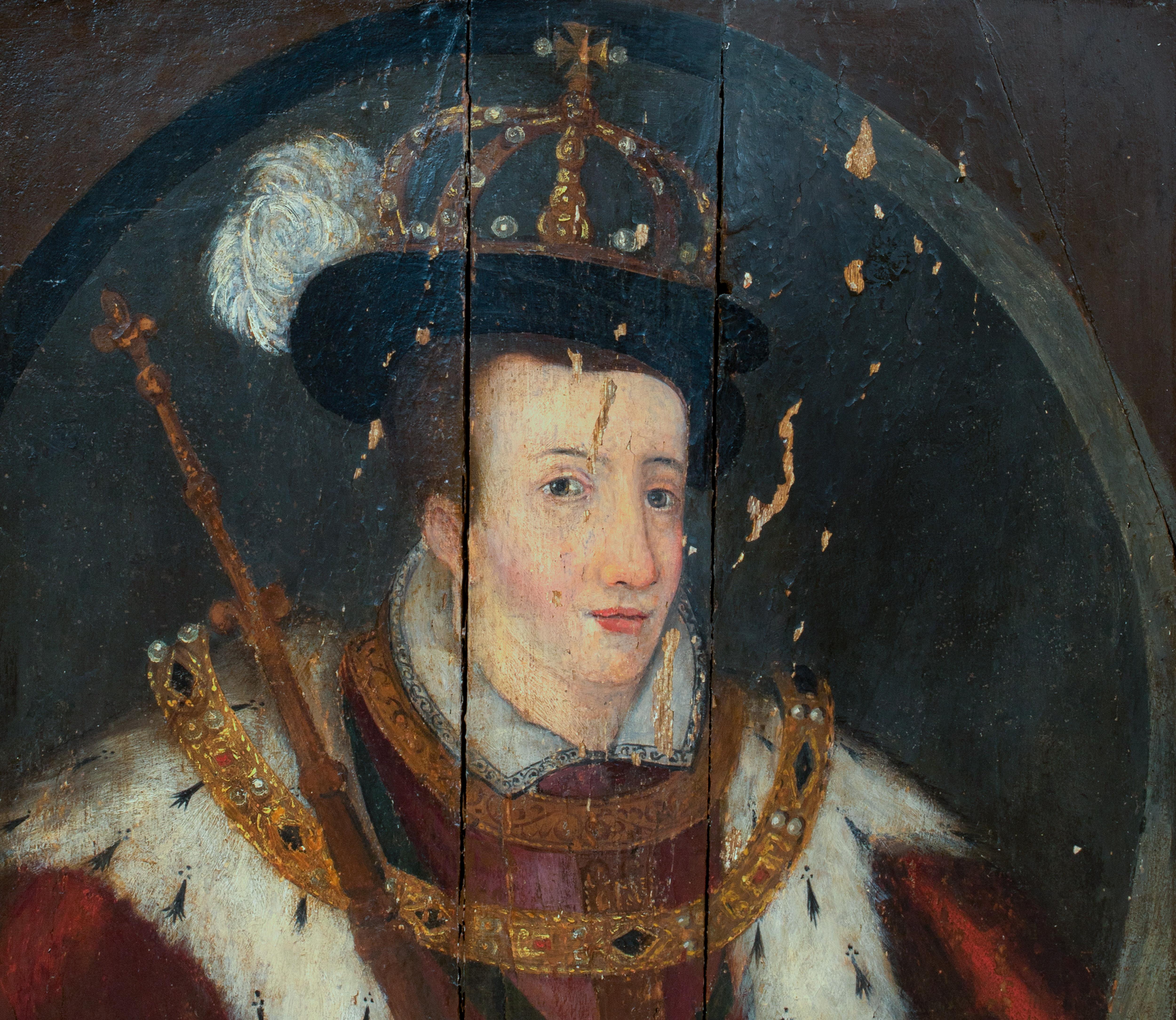 Coronation Portrait Of King Edward VI (1537-1553) as King Of England & Ireland For Sale 3