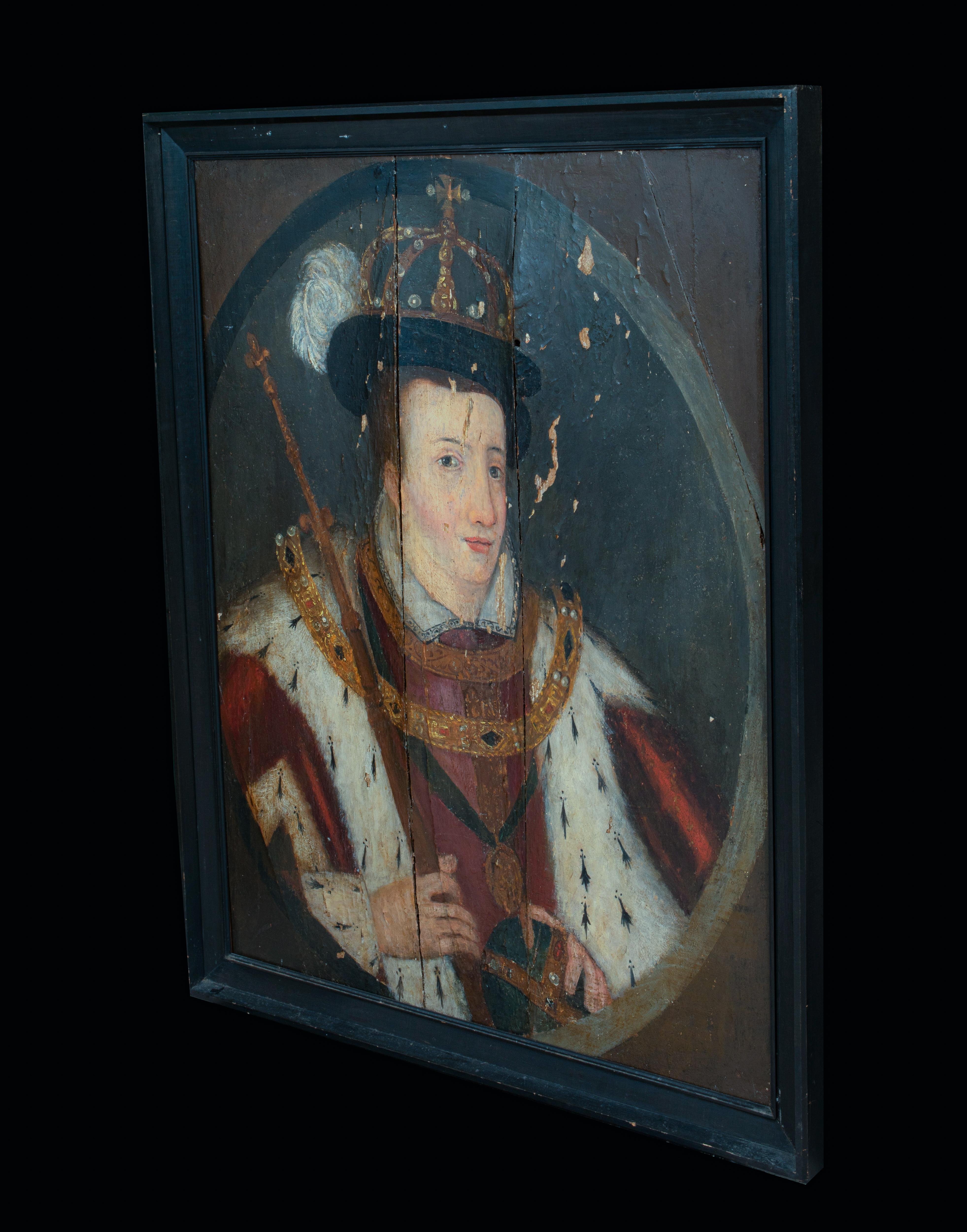 Coronation Portrait Of King Edward VI (1537-1553) as King Of England & Ireland For Sale 5