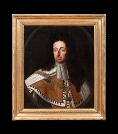 Coronation Portrait of King William III (1650-1702) 17th Century