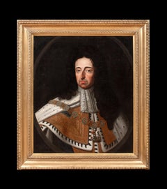 Coronation Portrait of King William III (1650-1702) 17th Century