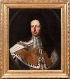 Coronation Portrait of King William III (1650-1702) 17th Century