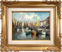 "Côte d
Azur Marina" Boats Harbor Scene Impressionist Oil Painting on Canvas "Côte d
Azur Marina" Boats Harbor Scene Impressionist Oil Painting on Canvas