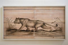 Cougar Engraving Painting, by Joseph Rossano, 2018