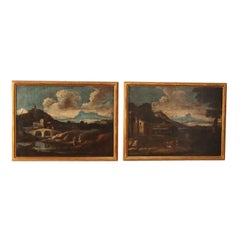 Couple of Paintings Oil on Canvas Northern Europe XVII-XVIII Century