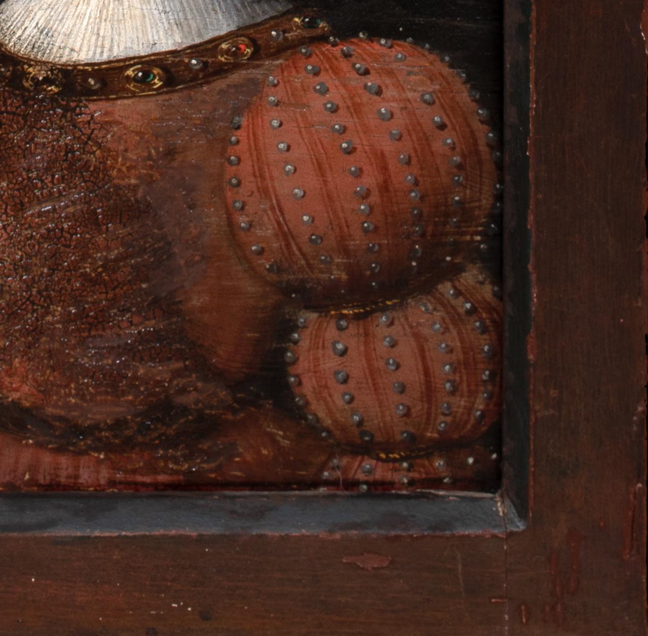 Hofporträt von Anne von Kleve (1515-1557), Königin von England, 18. Jahrhundert

Englische Schule - Öl auf Eichenholzplatte

Antikes Hofporträt von Anna von Kleve, Königin von England, Öl auf Tafel. Hervorragende Qualität und Zustand Gothic Revival