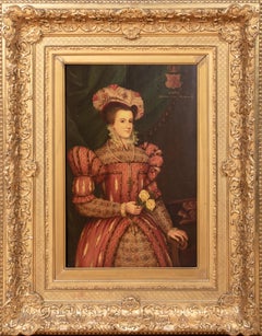 Court Portrait Of Mary, Queen Of Scots 18th Century Federico ZUCCARI (1543-1609)