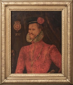 Retrato de corte de Robert Dudley, 1er conde de Leicester (1532-1588) Isabelino