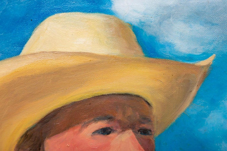Cowboy In Blue, 2019, Eliza Chui - Modern Painting by Unknown