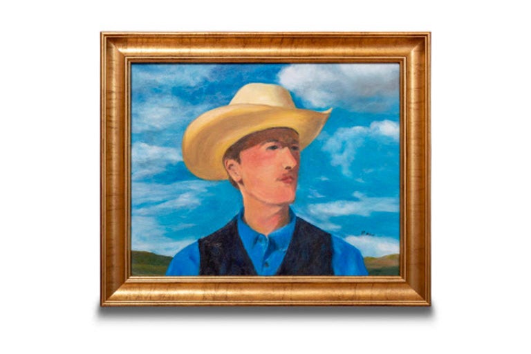Cowboy In Blue, 2019, Eliza Chui - Painting by Unknown