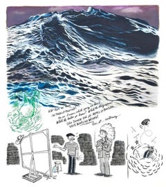 Respuesta crítica, Tinta criolla sobre lienzo Pintura de Kenneth Craft, 2017