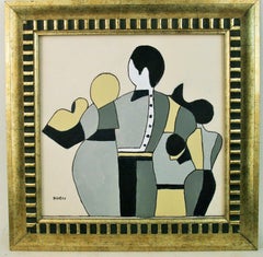 Cúbico  Familia Figurativa Tonos de Gris   Pintura