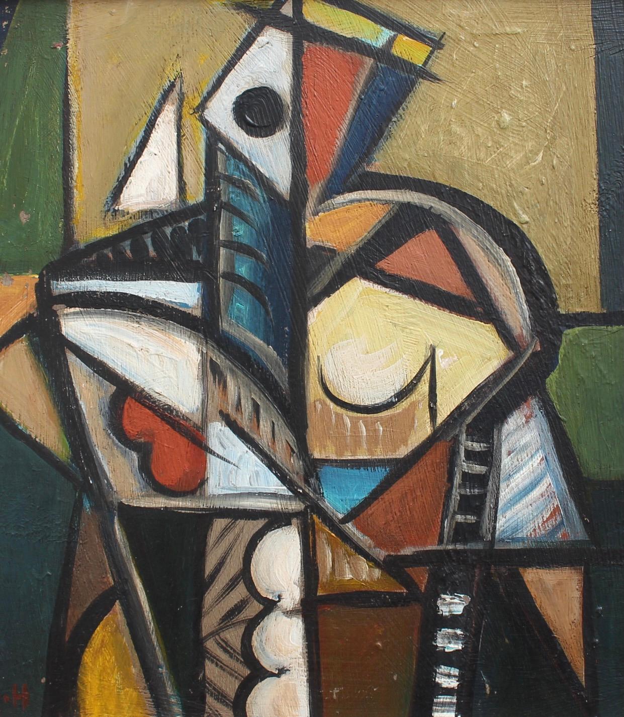 Unknown Abstract Painting - 'Cubist Abstraction', Berlin School