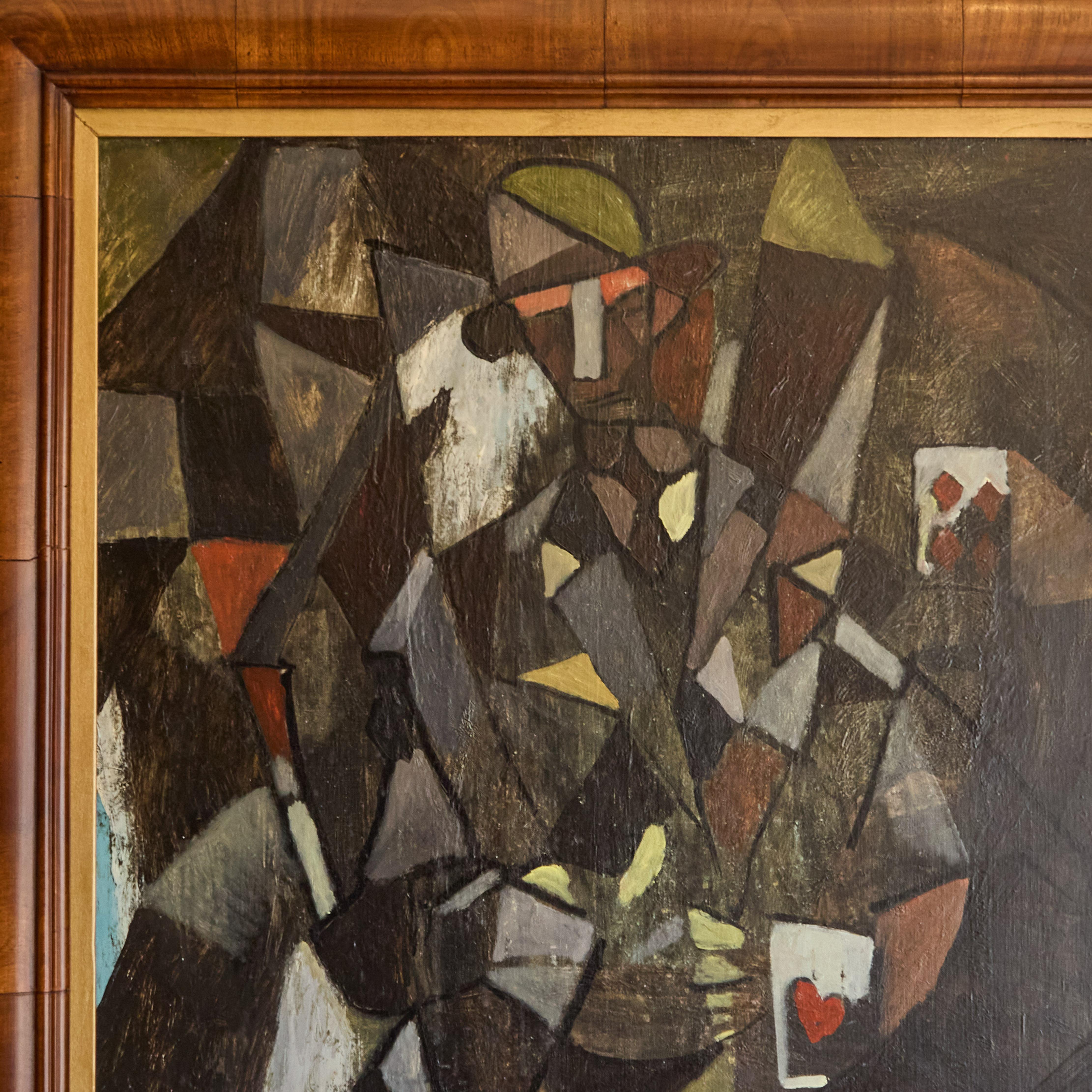 Quadro cubista olio su tela - Painting di Unknown