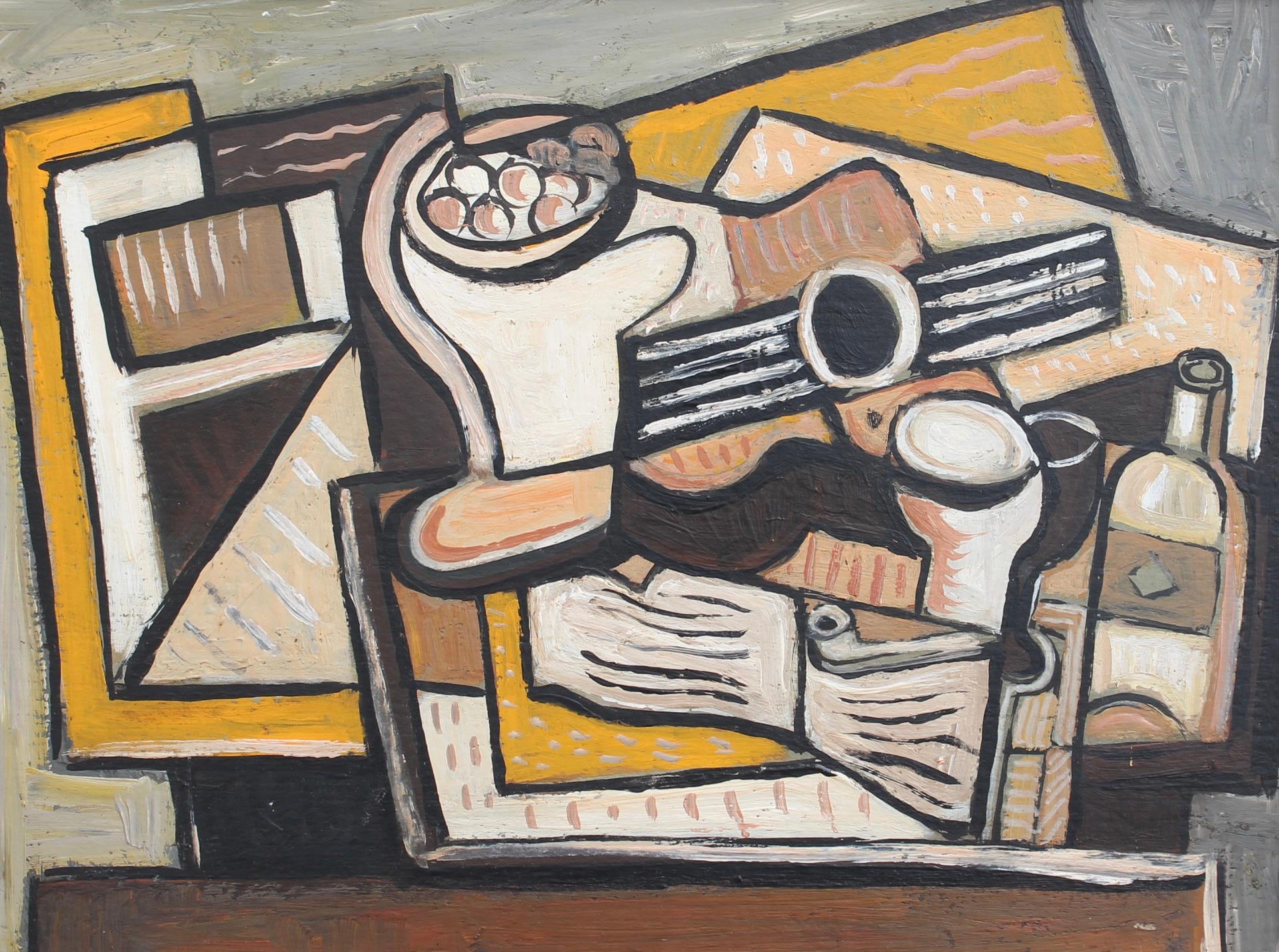Still-Life Painting di Unknown - Natura morta cubista', Scuola di Berlino