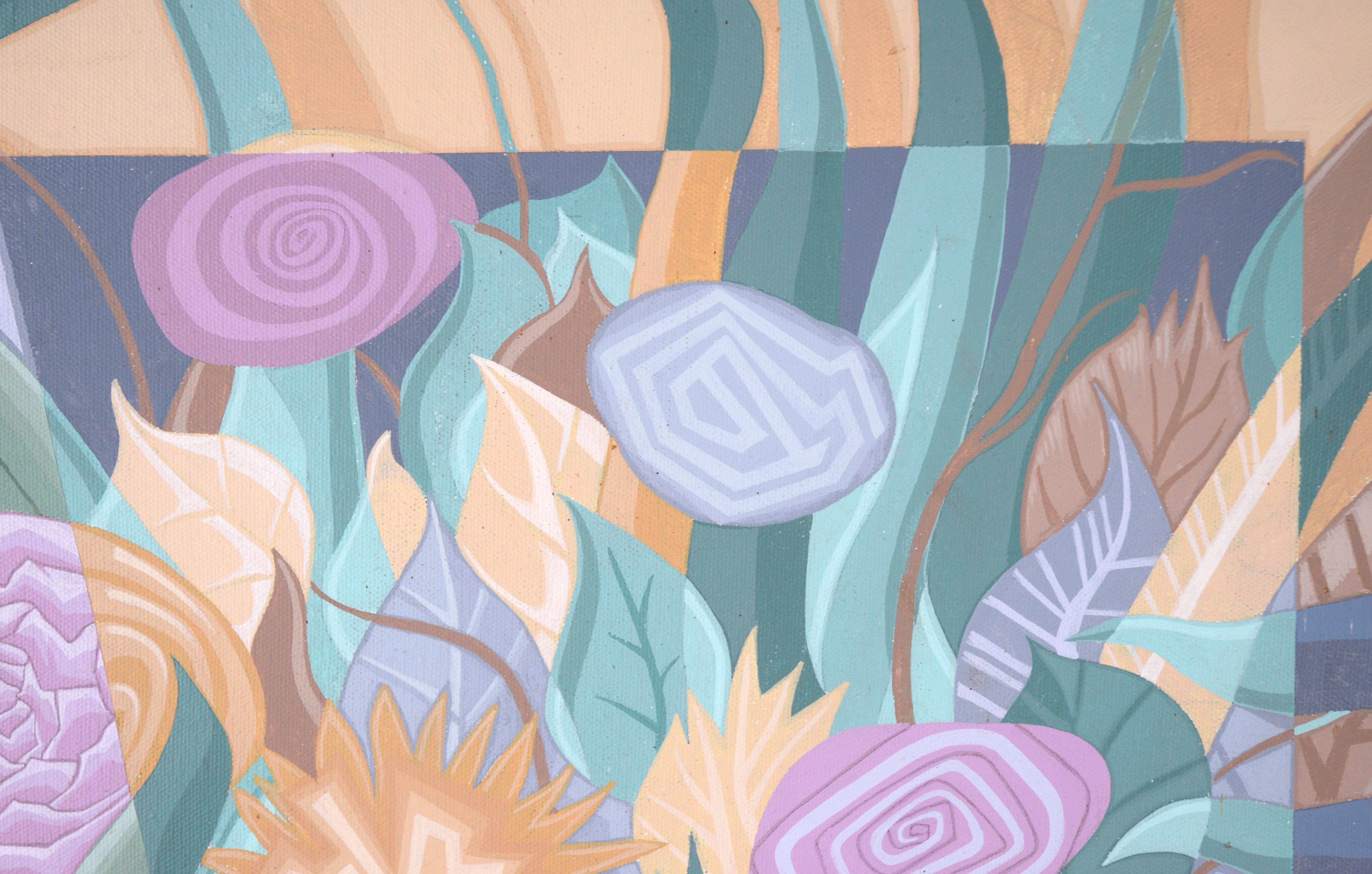 Nature morte cubiste avec arrangement floral et tasses à café en acrylique sur toile

Nature morte colorée et détaillée de l'artiste inconnu 
