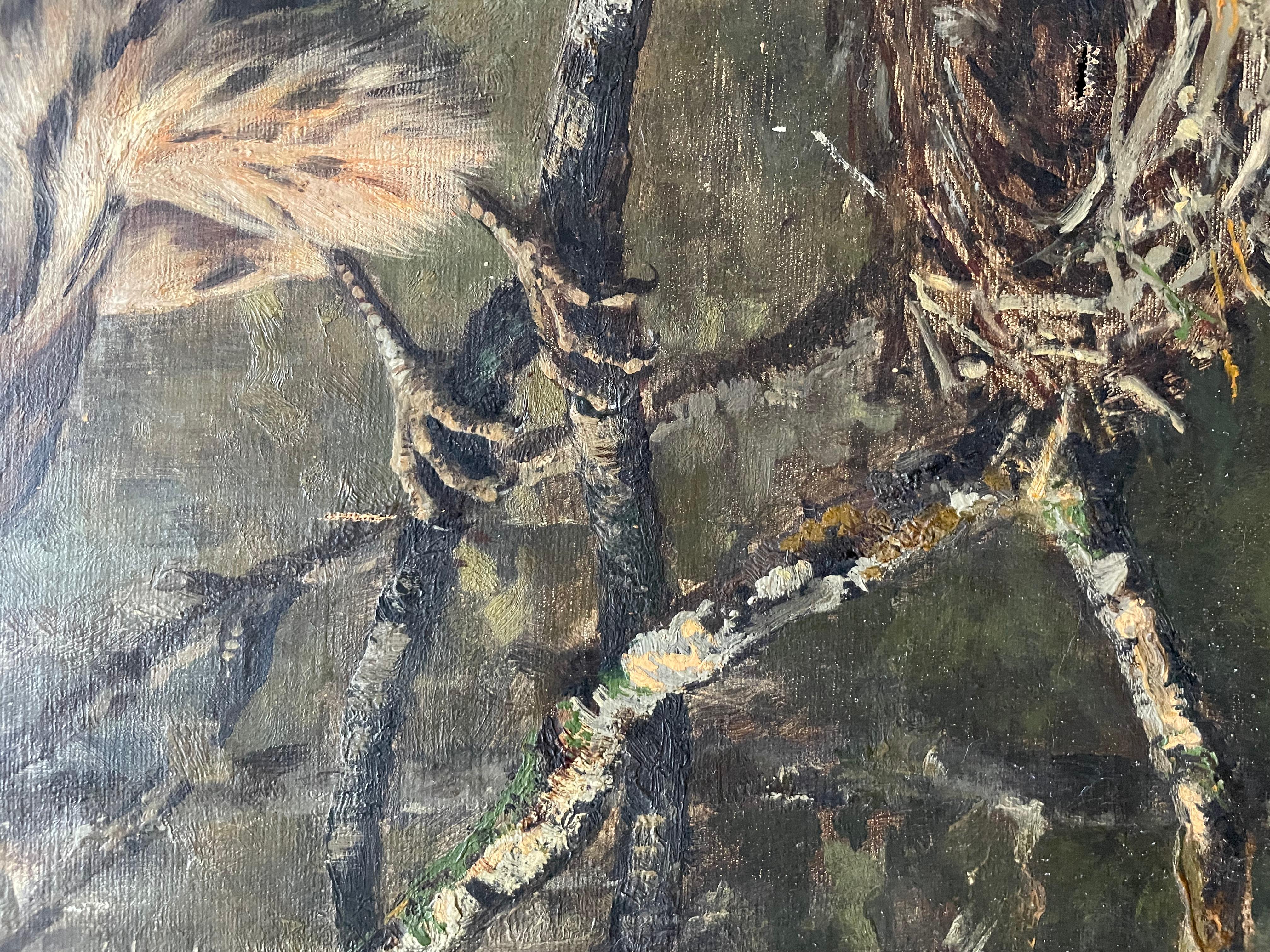 Cuckoo, Oil On Canvas Signed J. Levy 1880 6