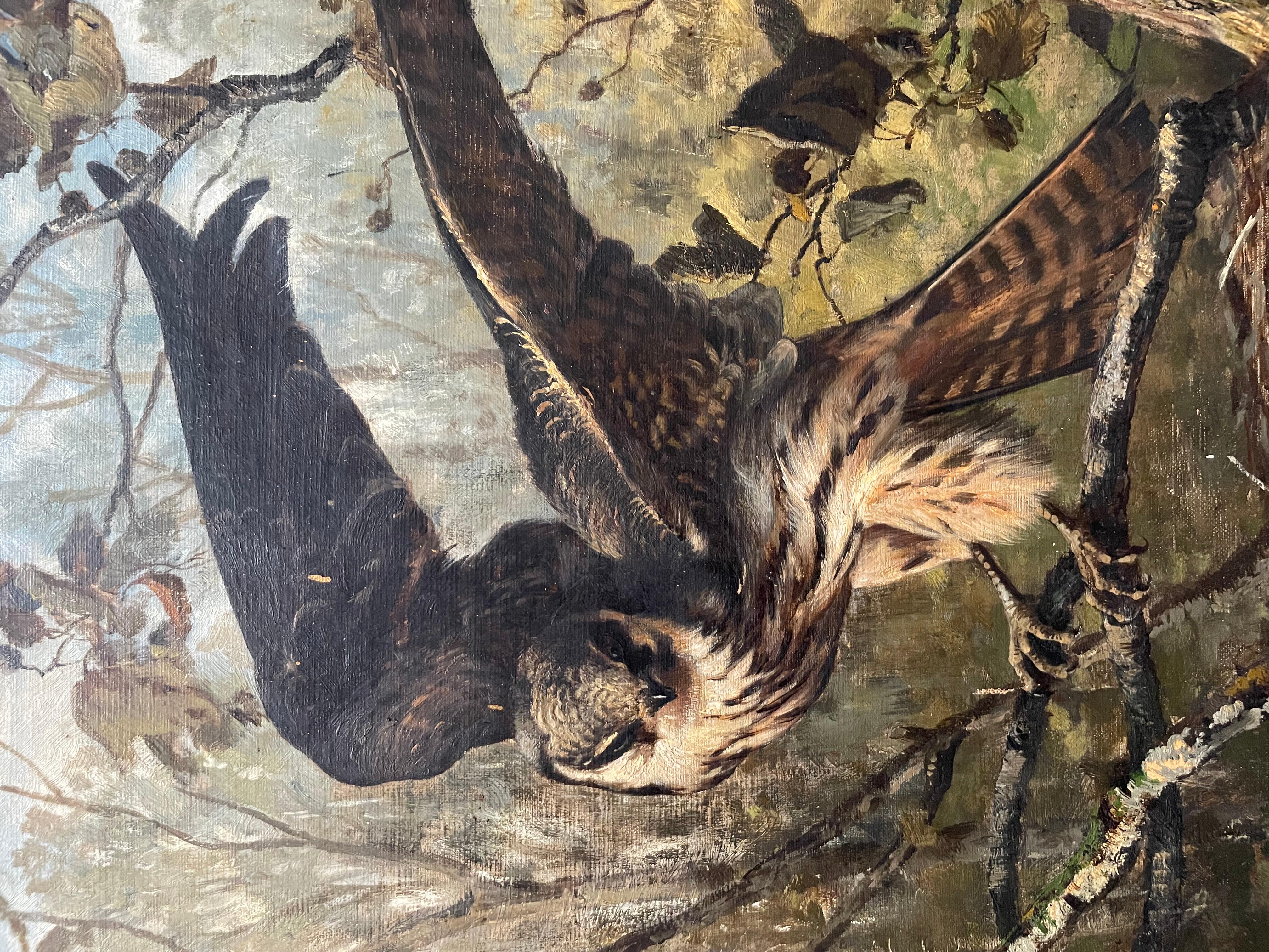 Cuckoo, Oil On Canvas Signed J. Levy 1880 8
