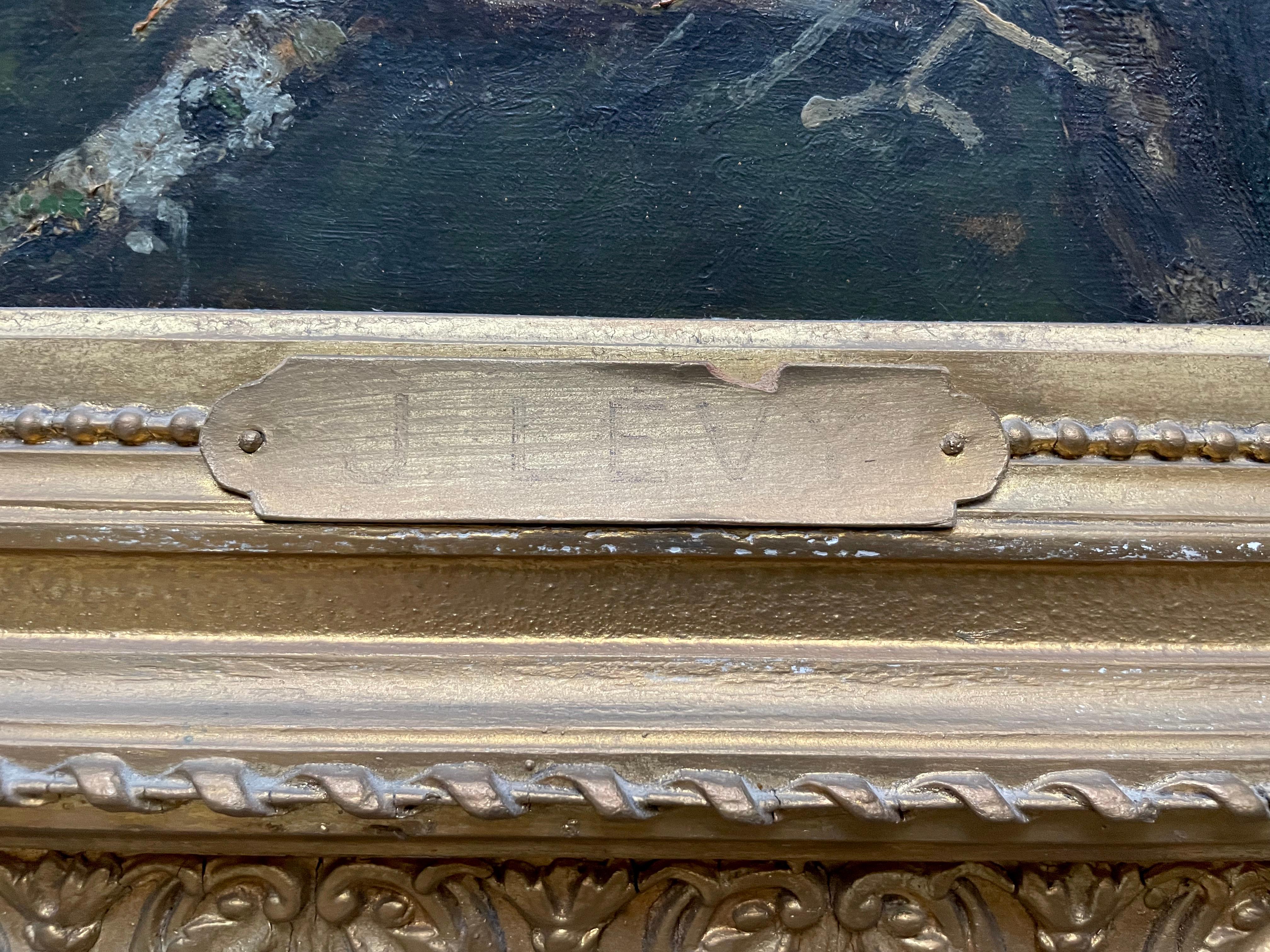 The Cuckoo.
Oil on canvas signed J. Levy and dated 1880.
Original frame.
Very small paint losses, very small scratches, a small tear in the canvas in the nest. V
ery small stucco losses on the frame.
The whole is in very good condition.
Chassis: 63