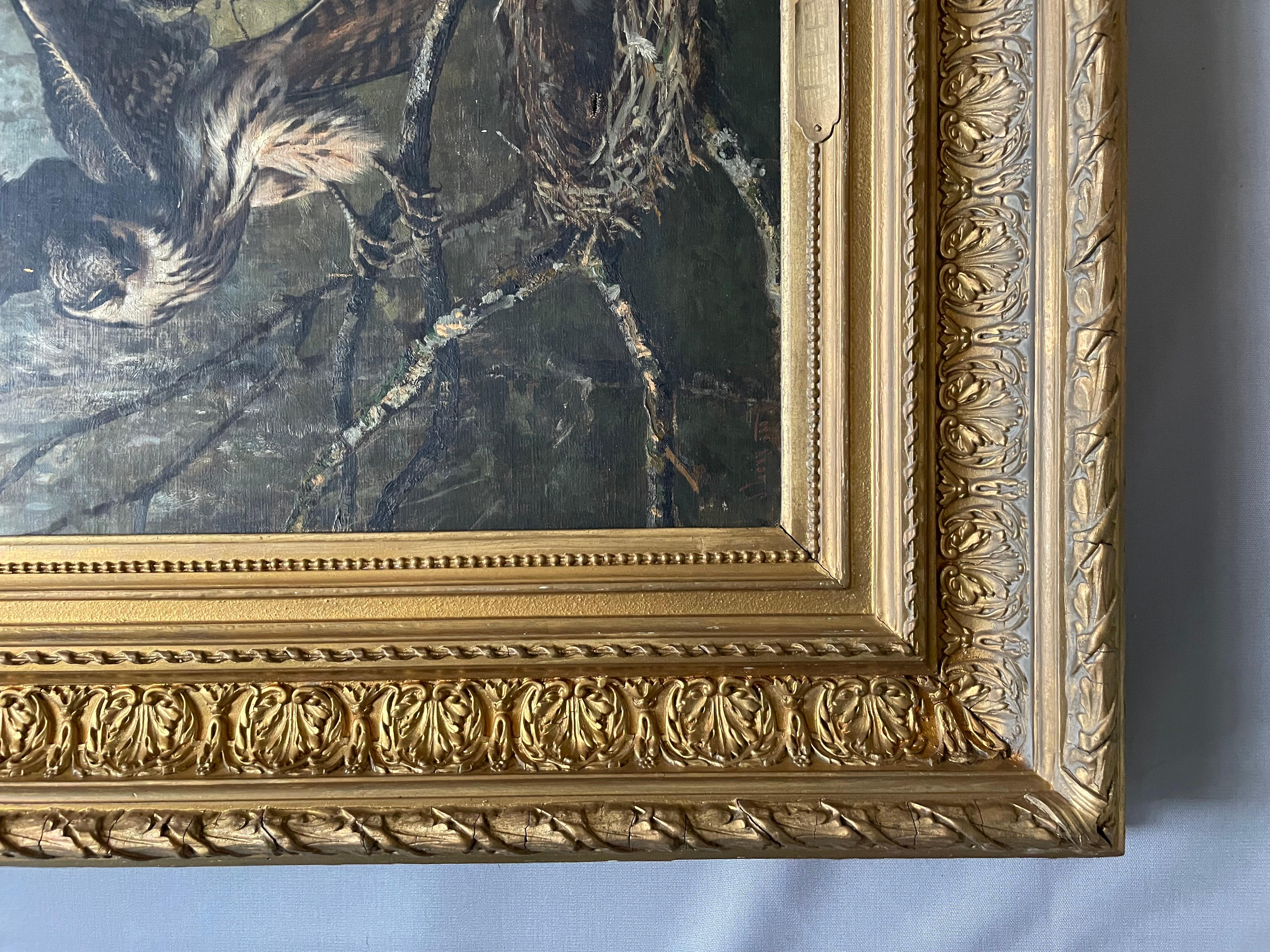 Cuckoo, Oil On Canvas Signed J. Levy 1880 4