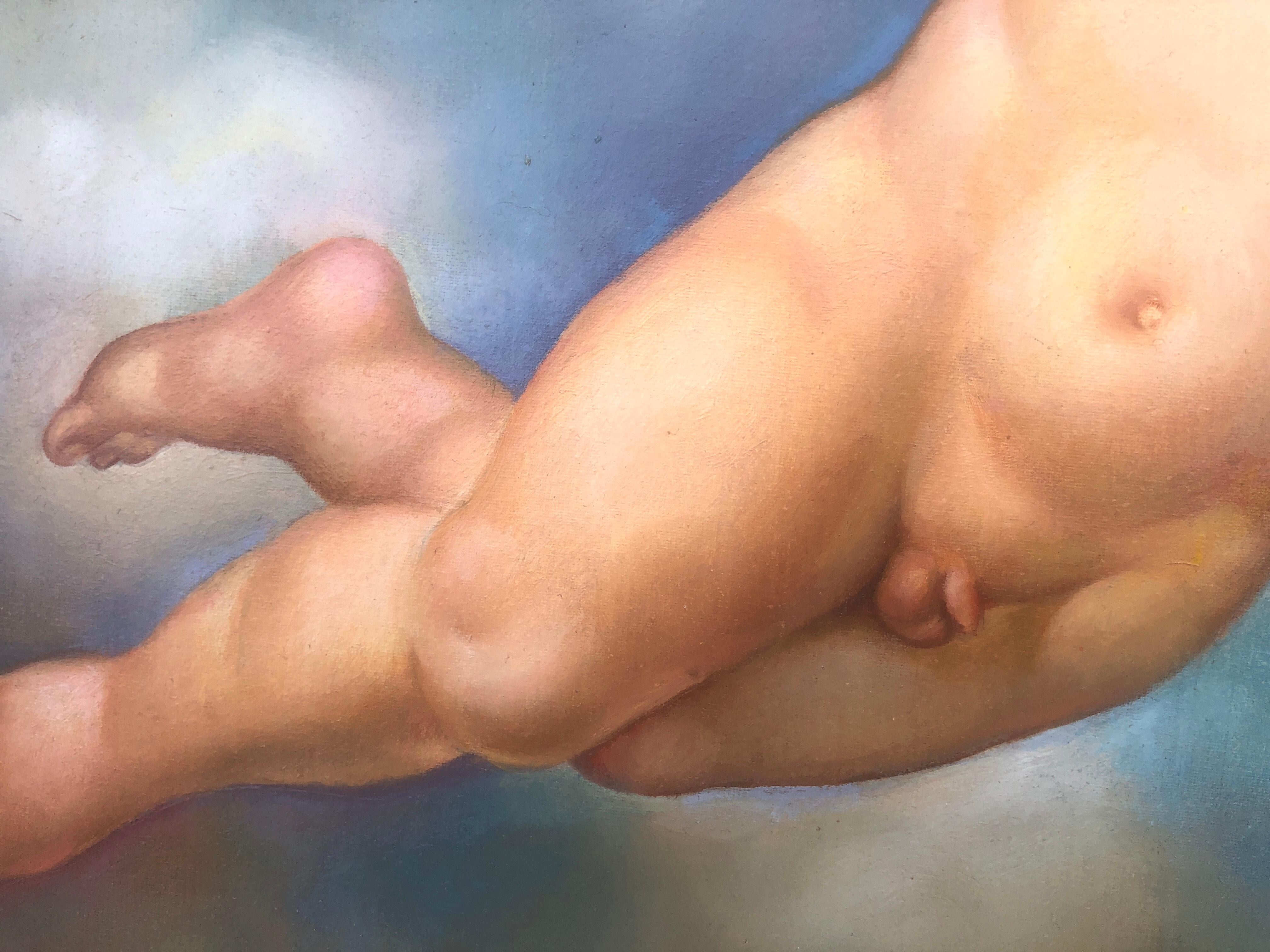 Cupido dipinto ad olio su tela 1