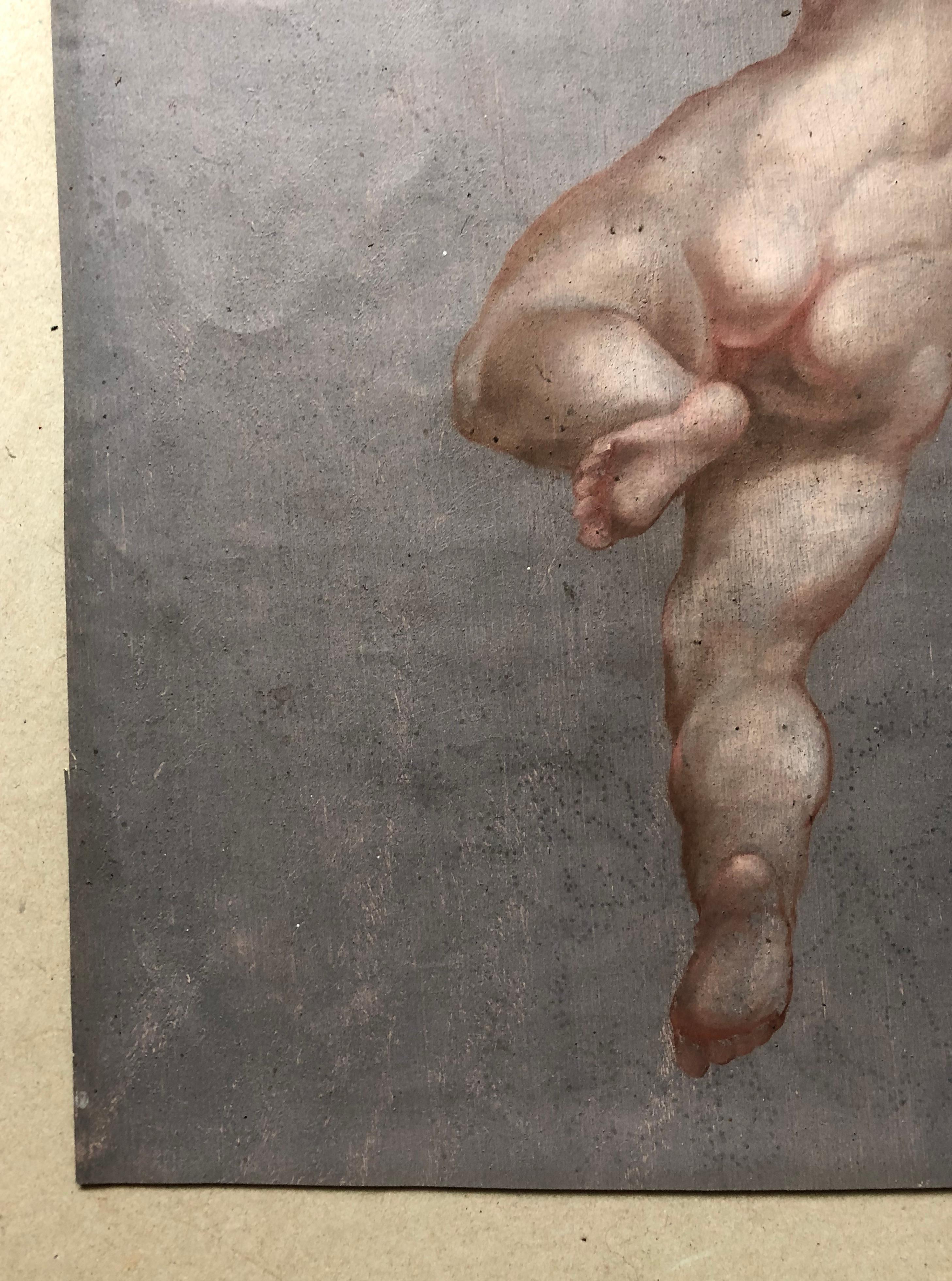 Cupidon, huile sur papier, XIXe siècle 2