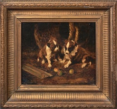 Curiosity, 19th Century English School circa 1880 St Bernard Puppy Dog