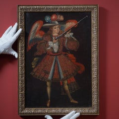 Cuzco (Cusco) School - Ángel Arcabucero (Angel with Arquebus)