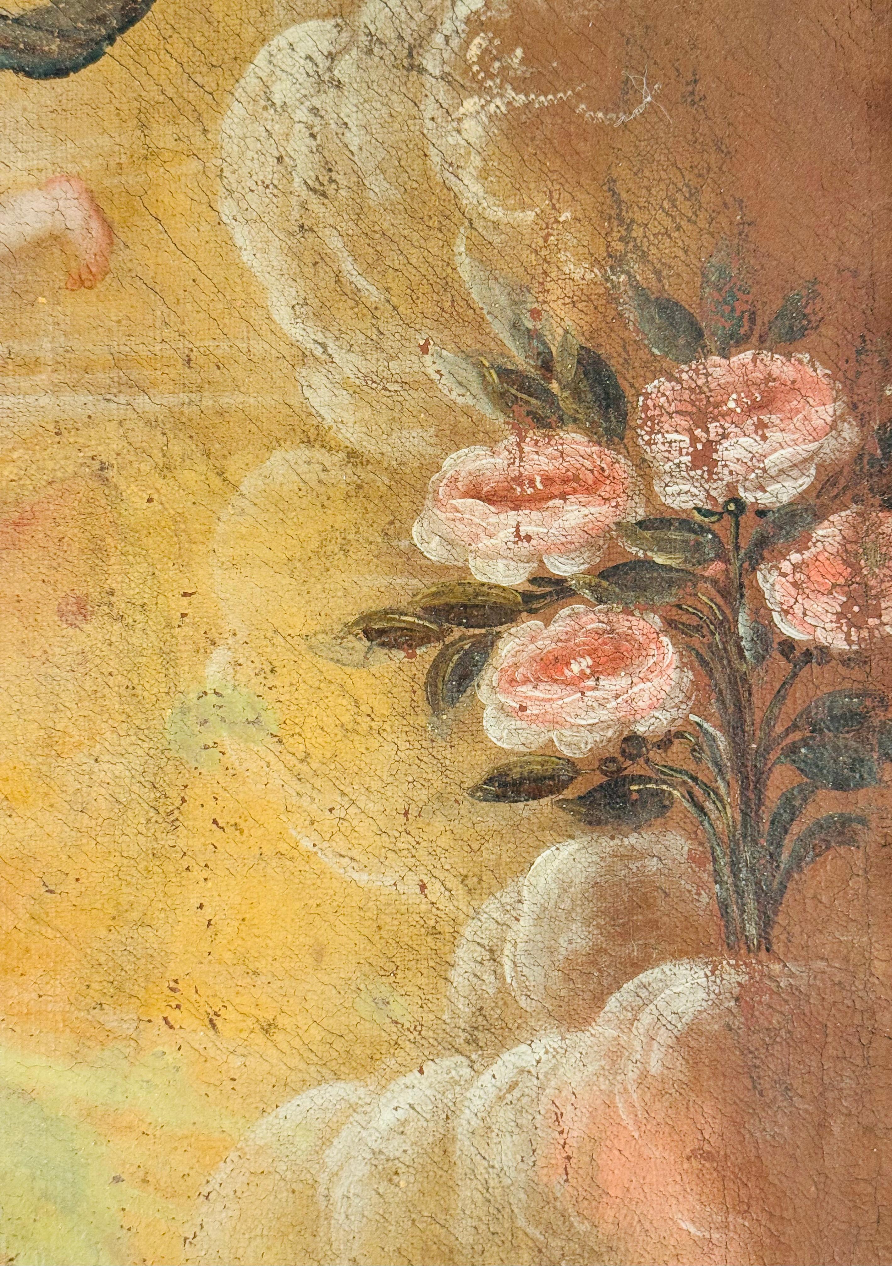 Schule von Cuzco, 18. Jahrhundert, Coronación de la Virgen im Angebot 7