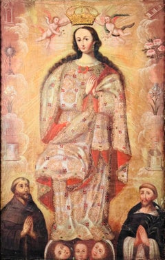Cuzco School, 18th Century, Coronación de la Virgen