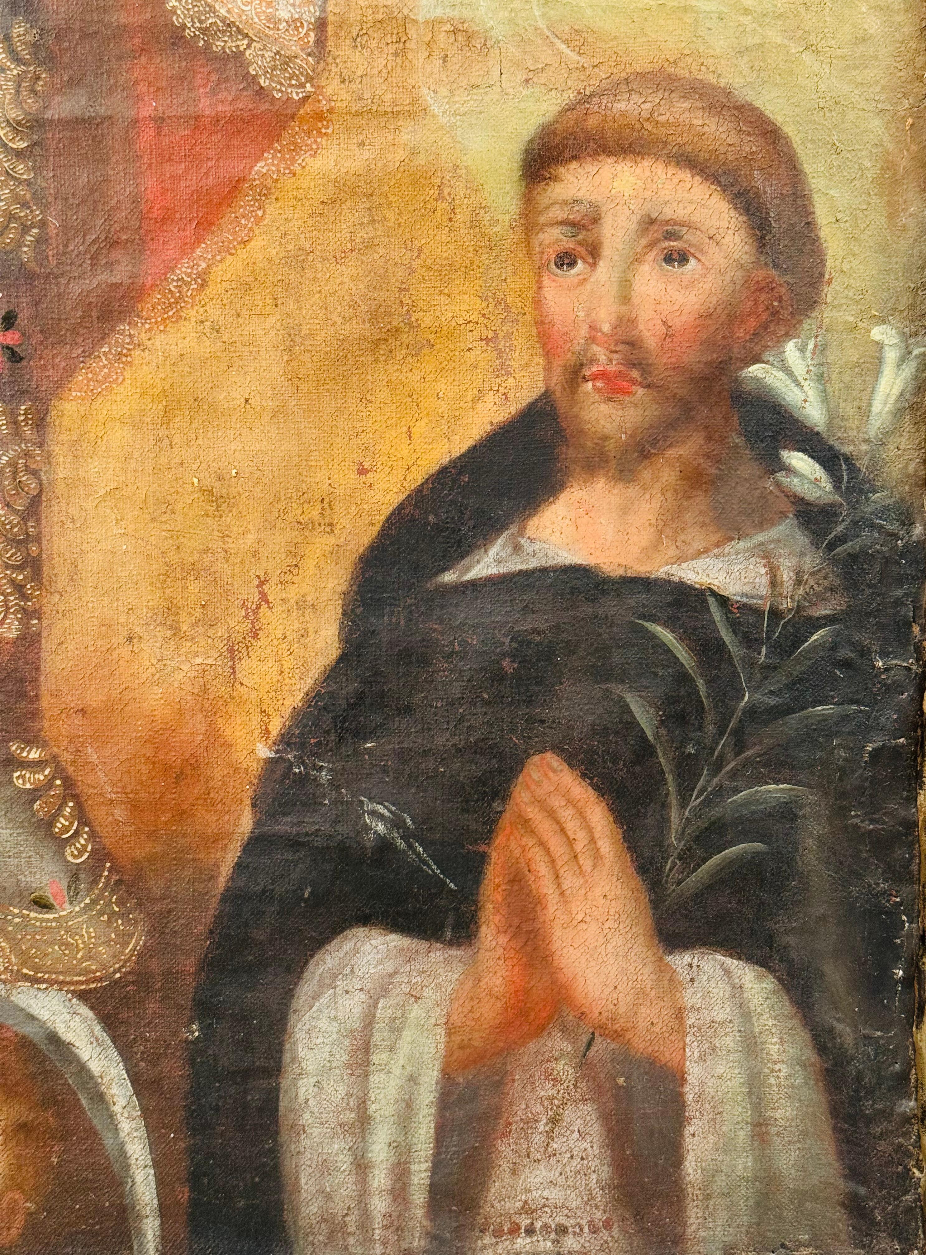 Schule von Cuzco, 18. Jahrhundert, Coronación de la Virgen im Angebot 4